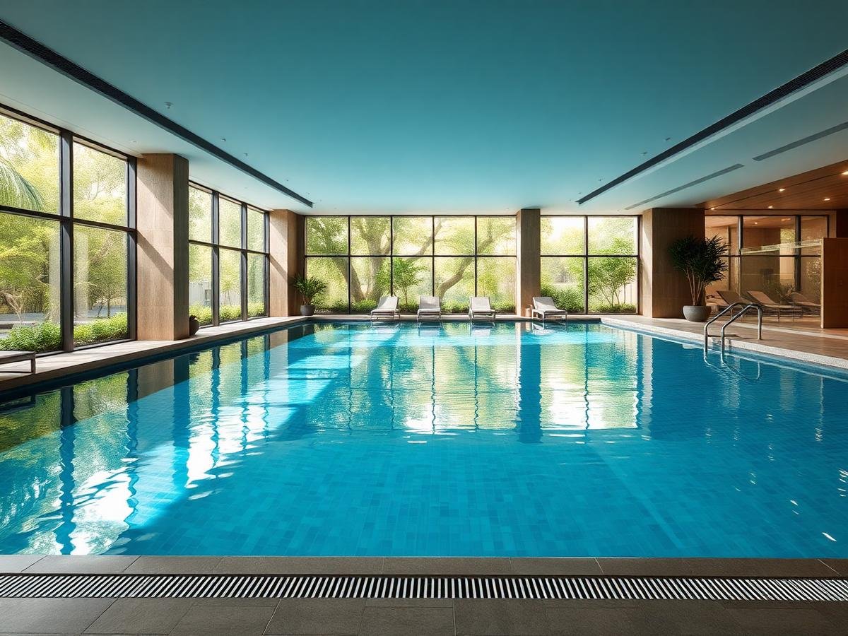 Indoor temperature-controlled swimming pool at Godrej Varanya